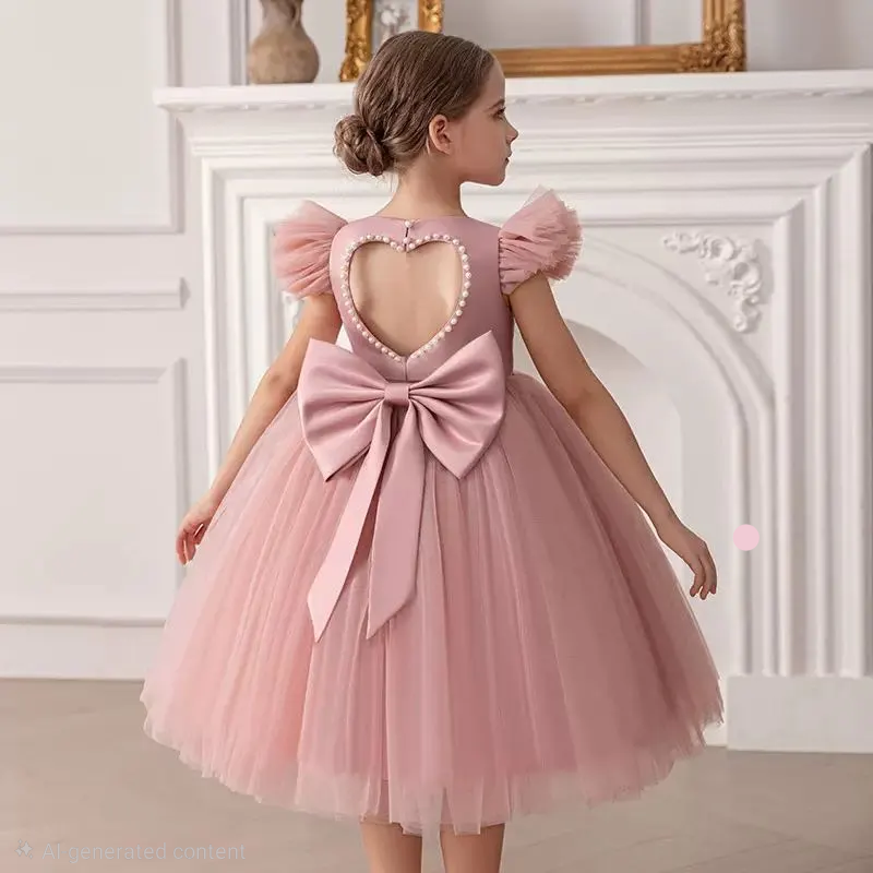 Blush Bow Princess Dress