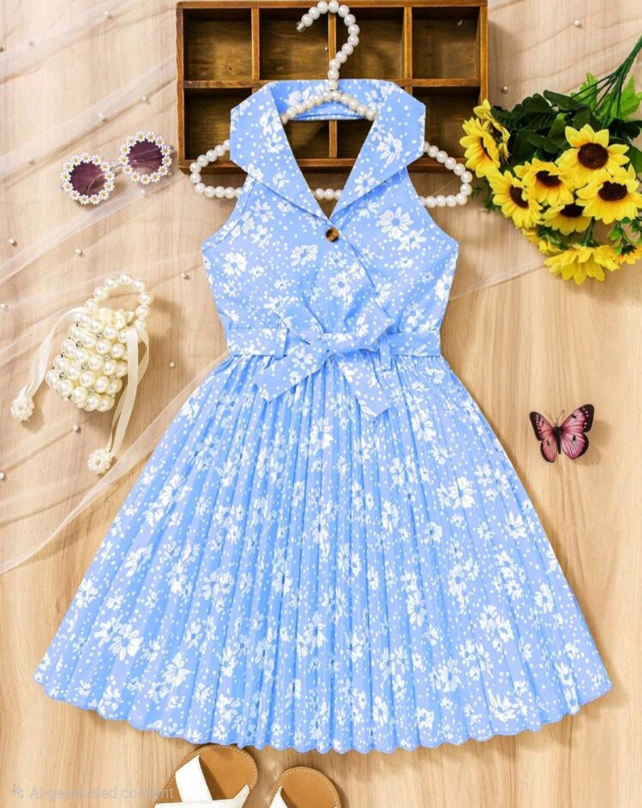 Pleated Collar Dress