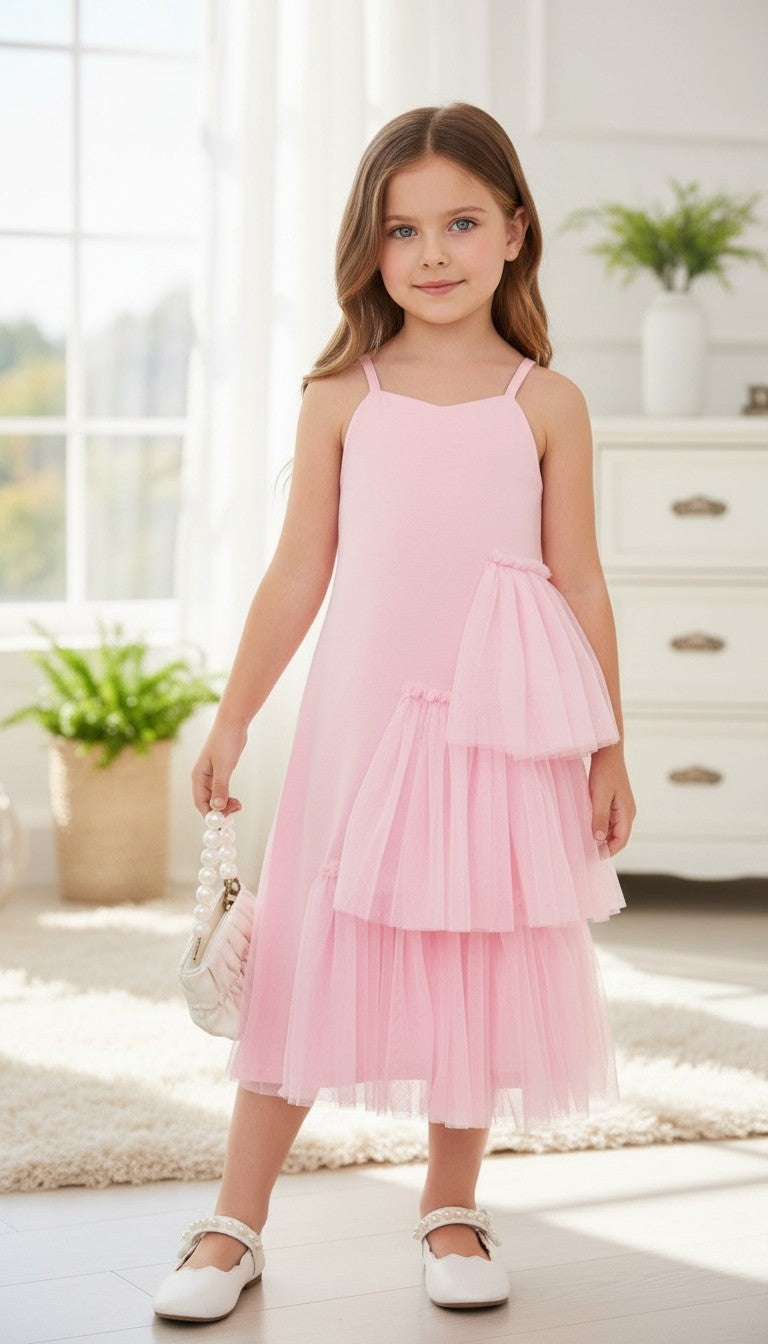 Blush Tiered Princess Dress