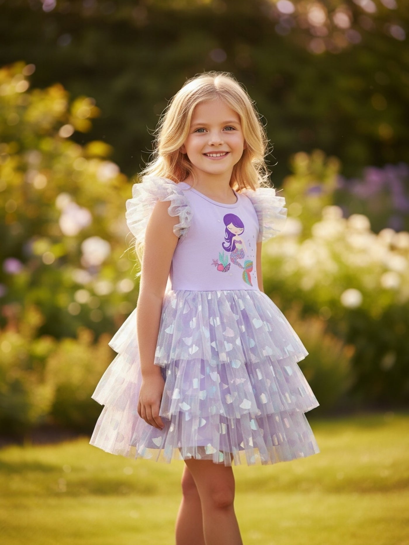 Mermaid Print Party Dress
