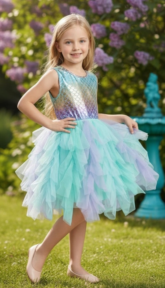 Aqua Party Dress