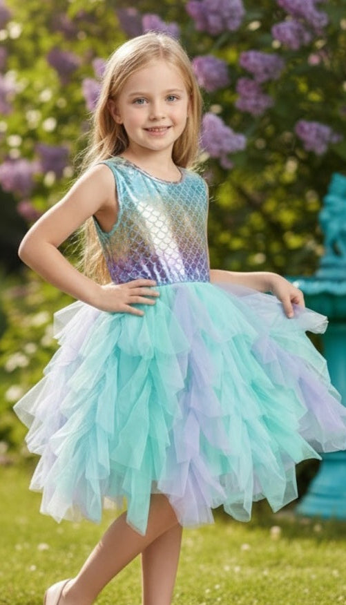 Aqua Party Dress