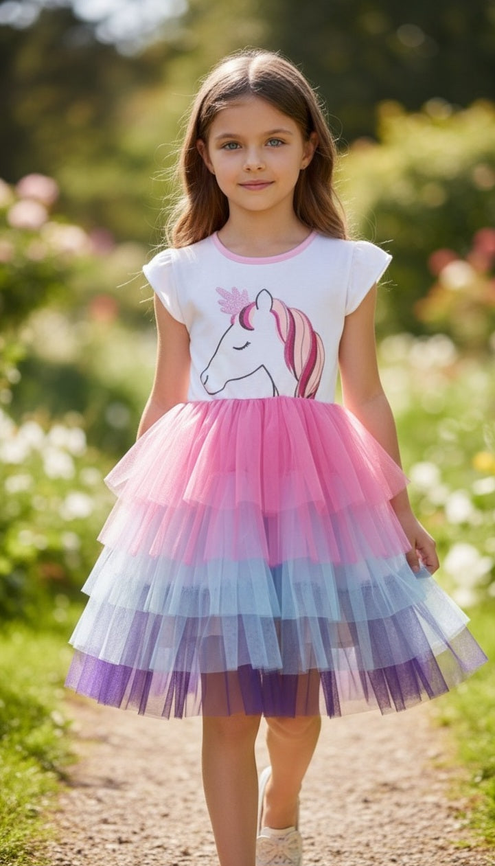 Unicorn Layered Party Dress