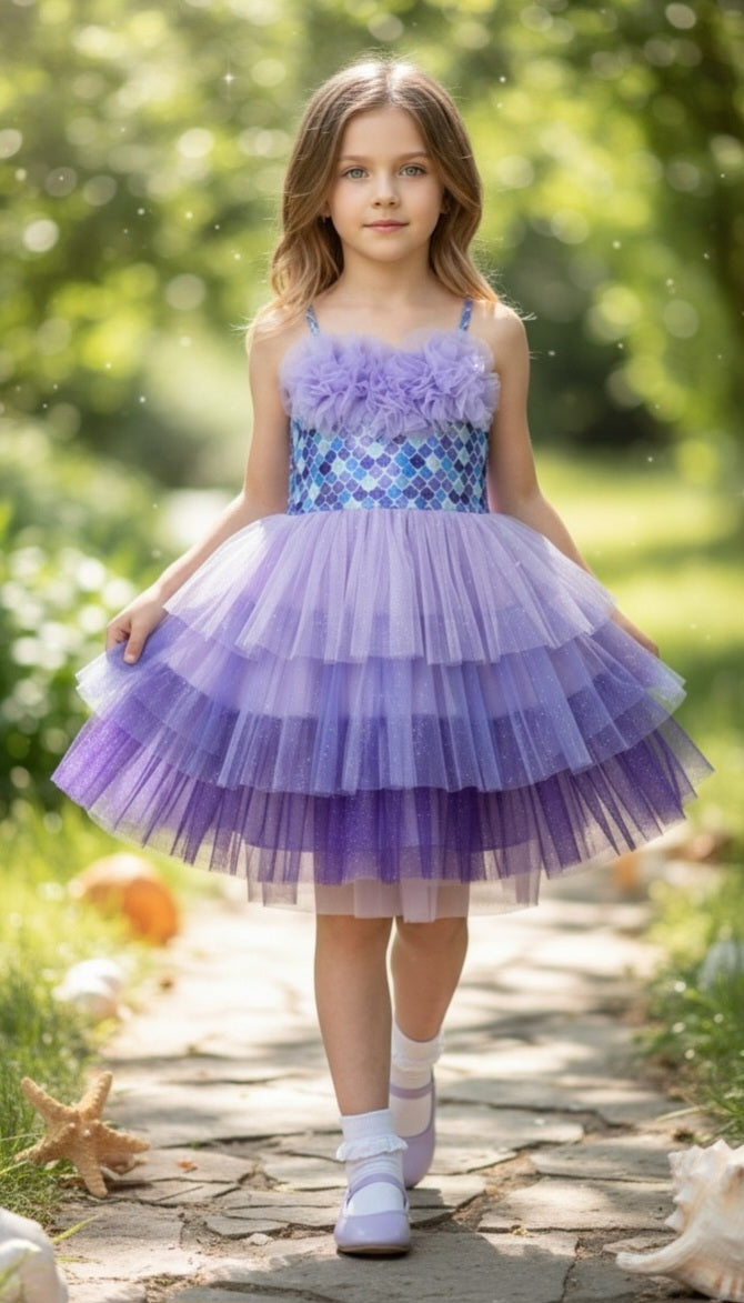 Mermaid Purple Party Dress