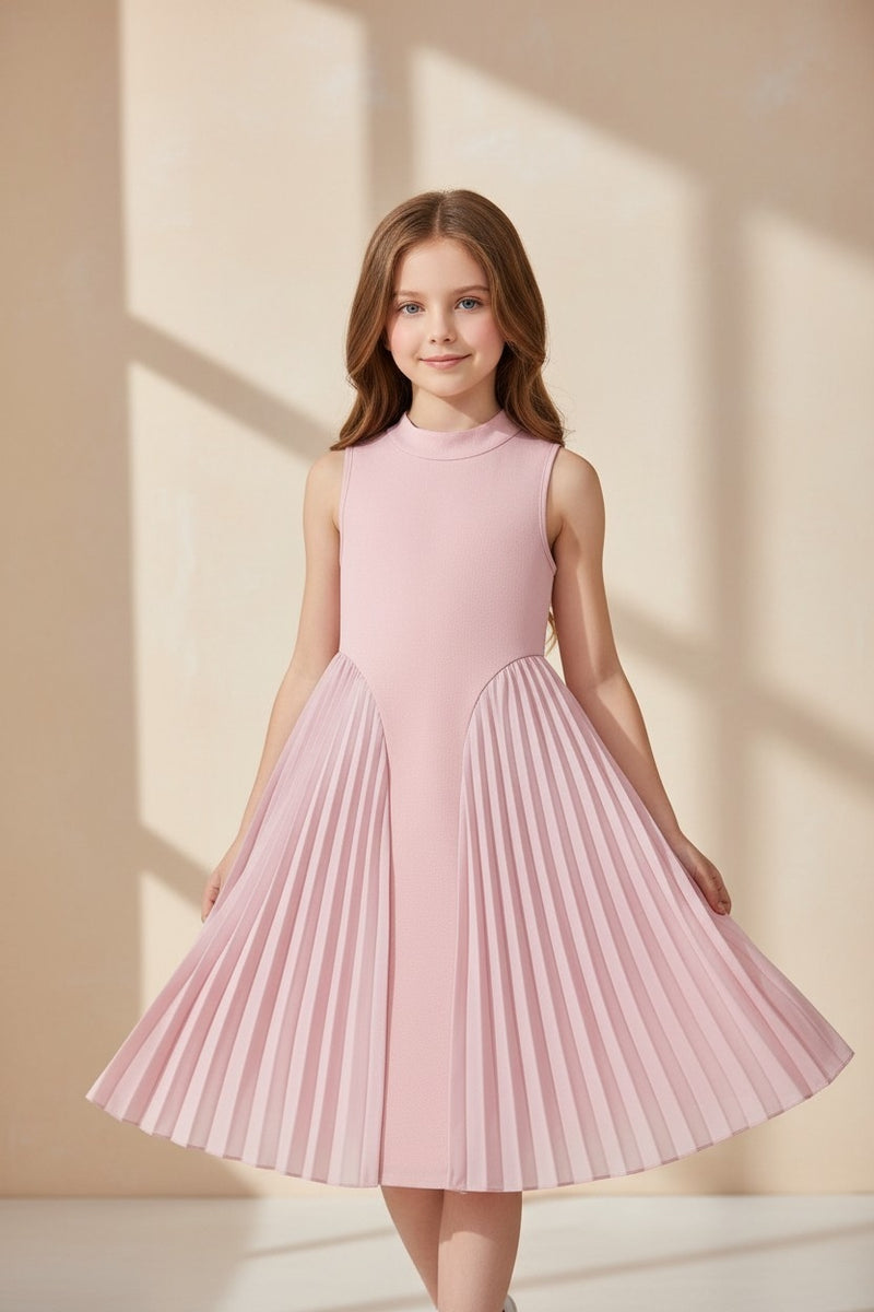 Blush Pleated Princess Dress 🌸