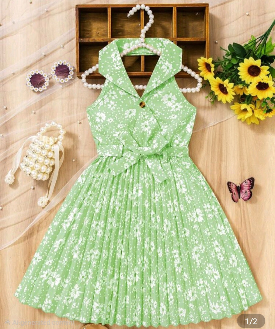 Pleated Collar Dress