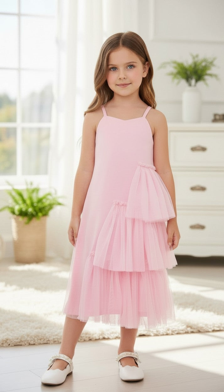 Blush Tiered Princess Dress
