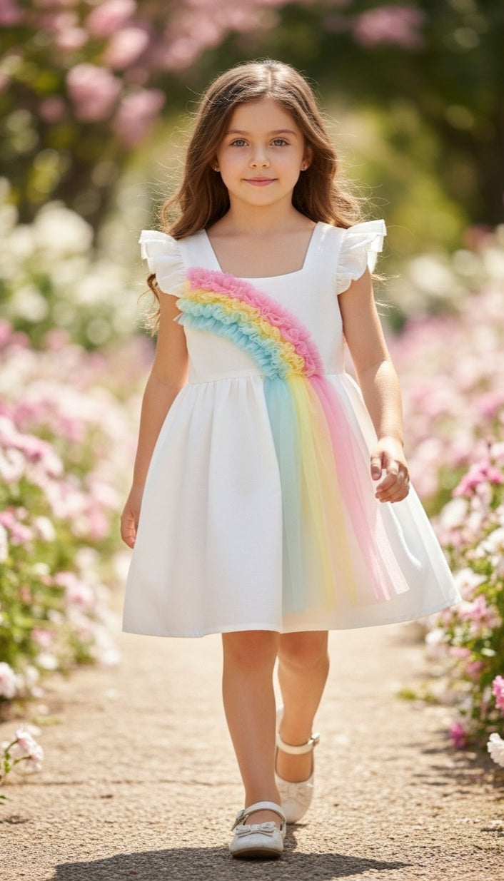 Rainbow Flutter Dress