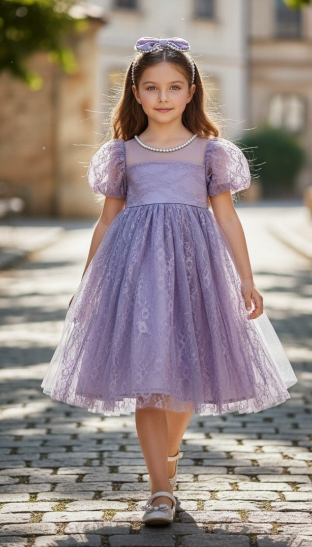 Dreamy Ivory Dress with Hair Clip
