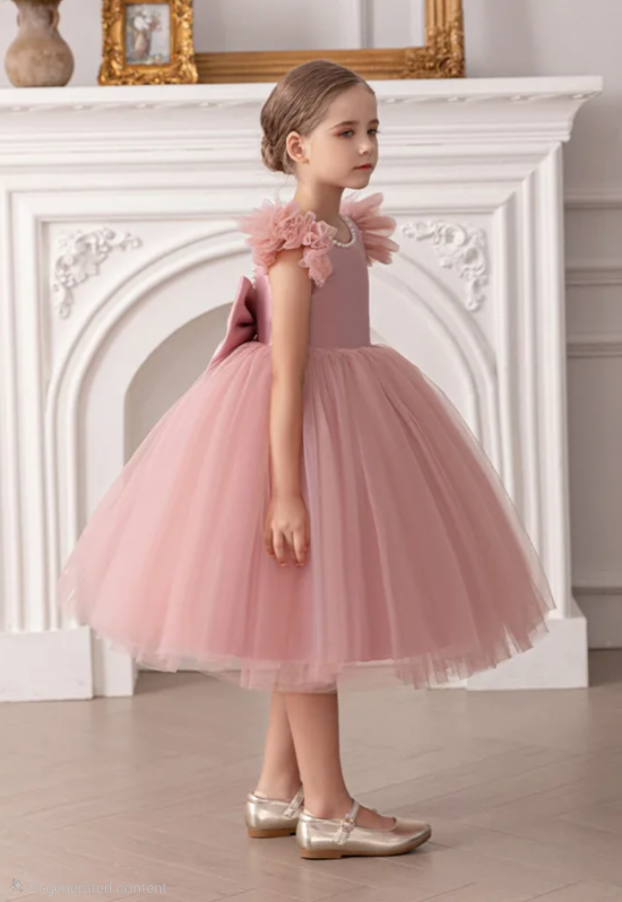 Blush Bow Princess Dress