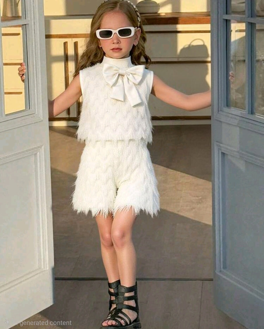 Elegant Ivory Feather Set