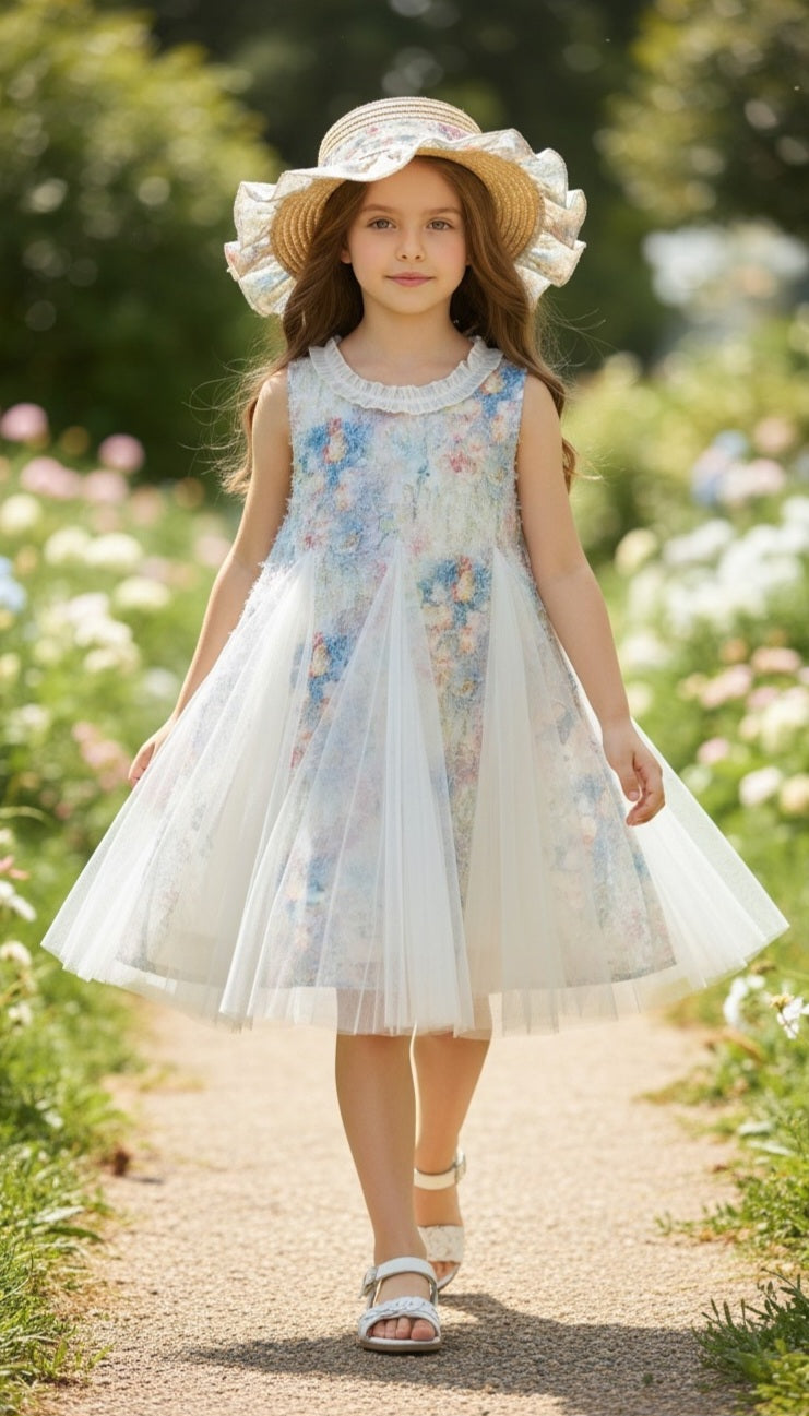 Sky Dress with Hat