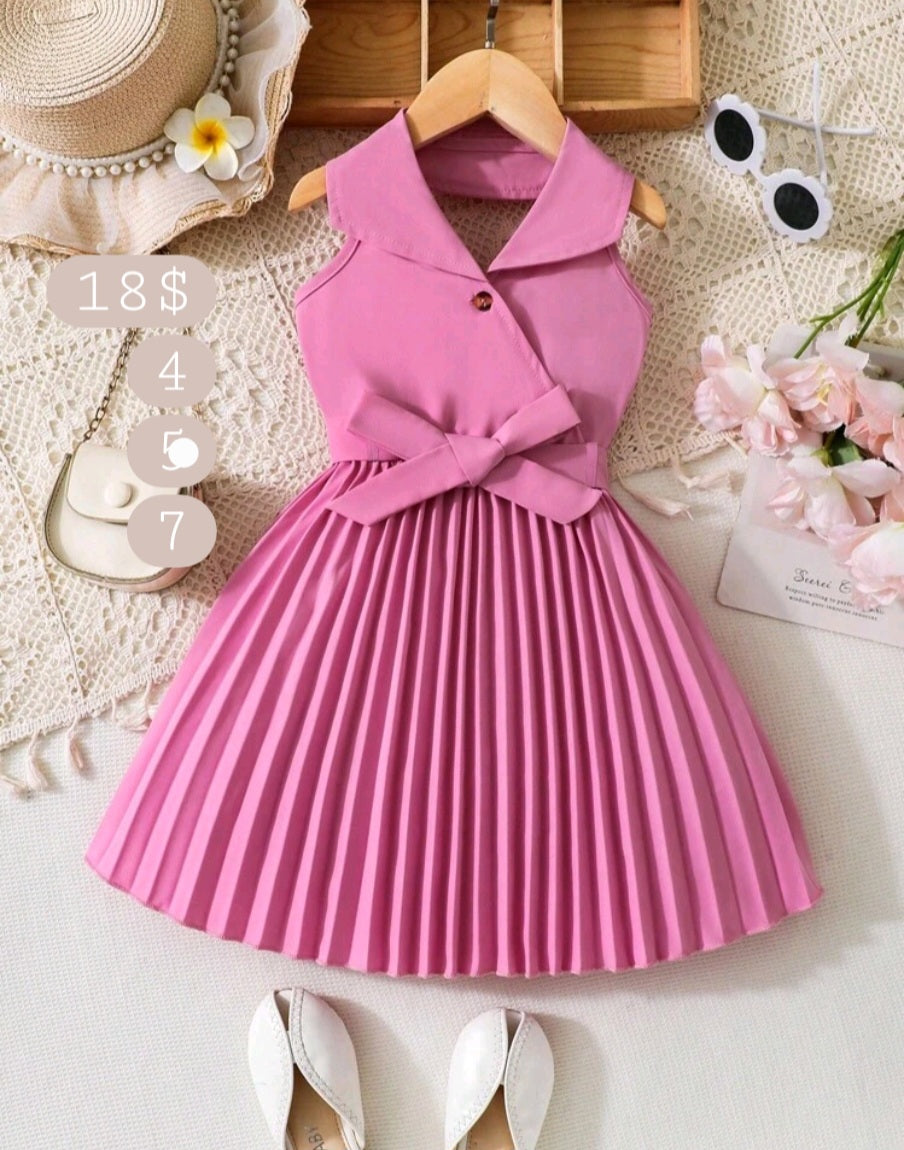Pleated Collar Dress